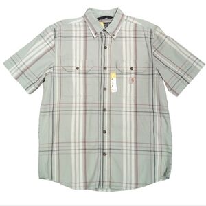 Carhartt Loose Fit Midweight Shirt-Sleeve Plaid Shirt Mens M